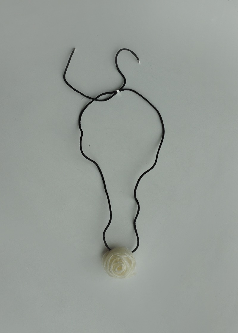 [N594] rose flower choker necklace / 목걸이 시선