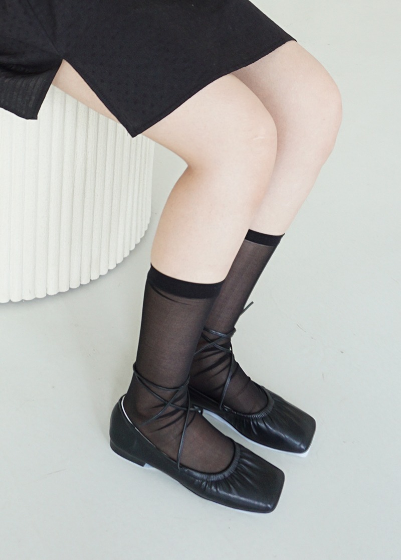 [ACC]span transparent socks/반스타킹/스타킹/양말/긴양말/시선