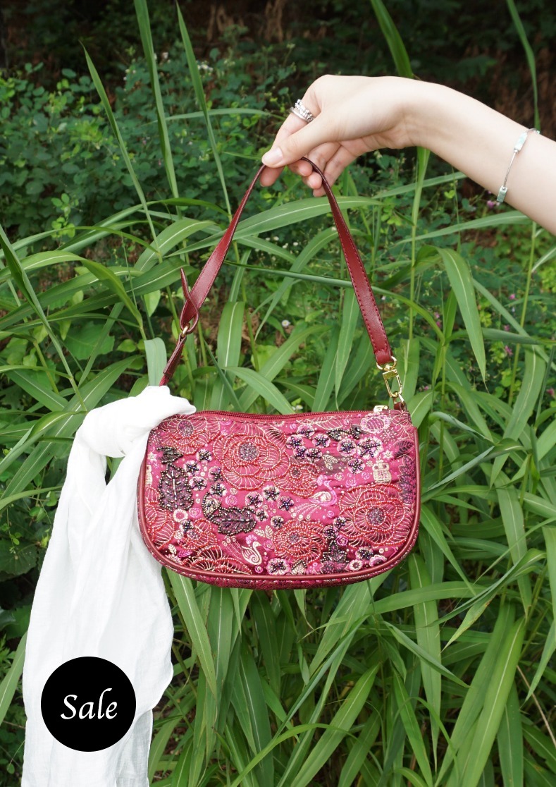 [bag]oriental purple shoulder bag/가방/미니백/숄더백/비즈가방/기본가방/시선