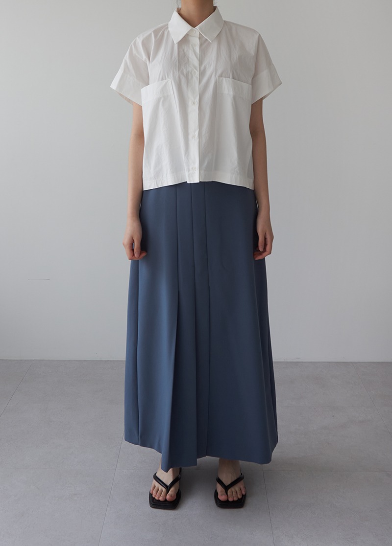 [vintage]cosmos pleats skirt/ 슬림핏스커트/ 롱치마/ 미니멀치마/ 스커트/ 시선