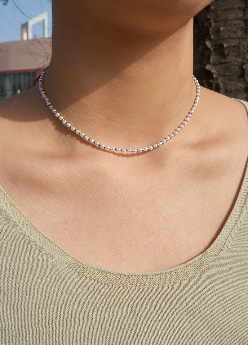 [N552] minimal layered necklace / 레이어드 포인트 목걸이 시선