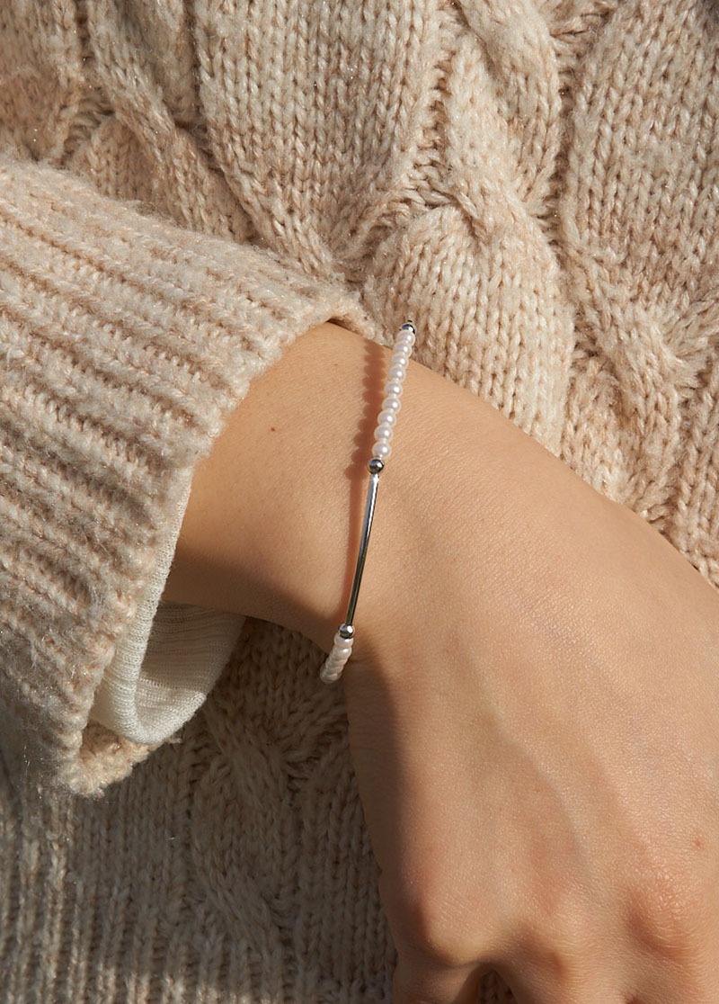 [B357] point line bracelet/레이어드 팔찌 시선