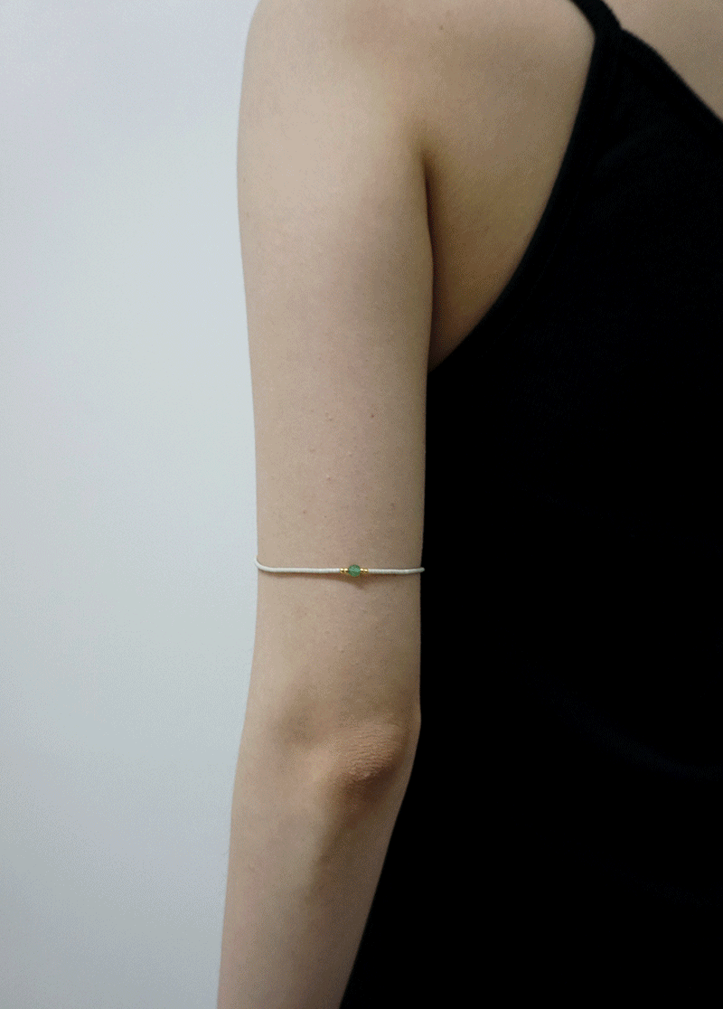 [B372] color matte gemstone beads bracelet / 원석 팔찌 사이즈조절 시선