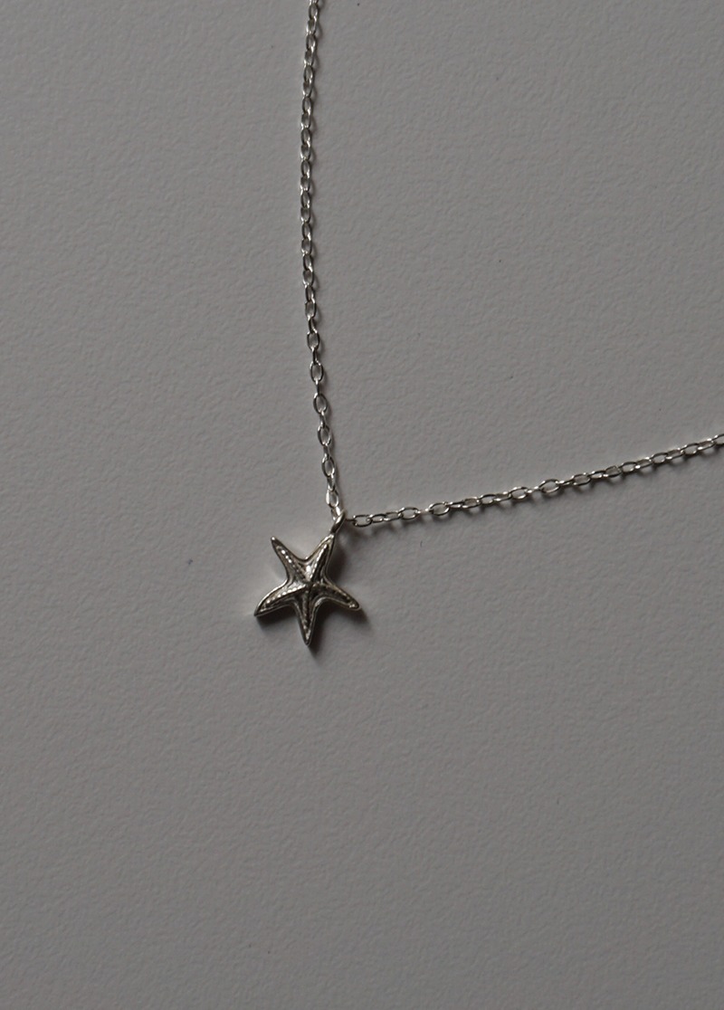 [N631][silver] simple starfish necklace / 미니멀 은 목걸이 시선