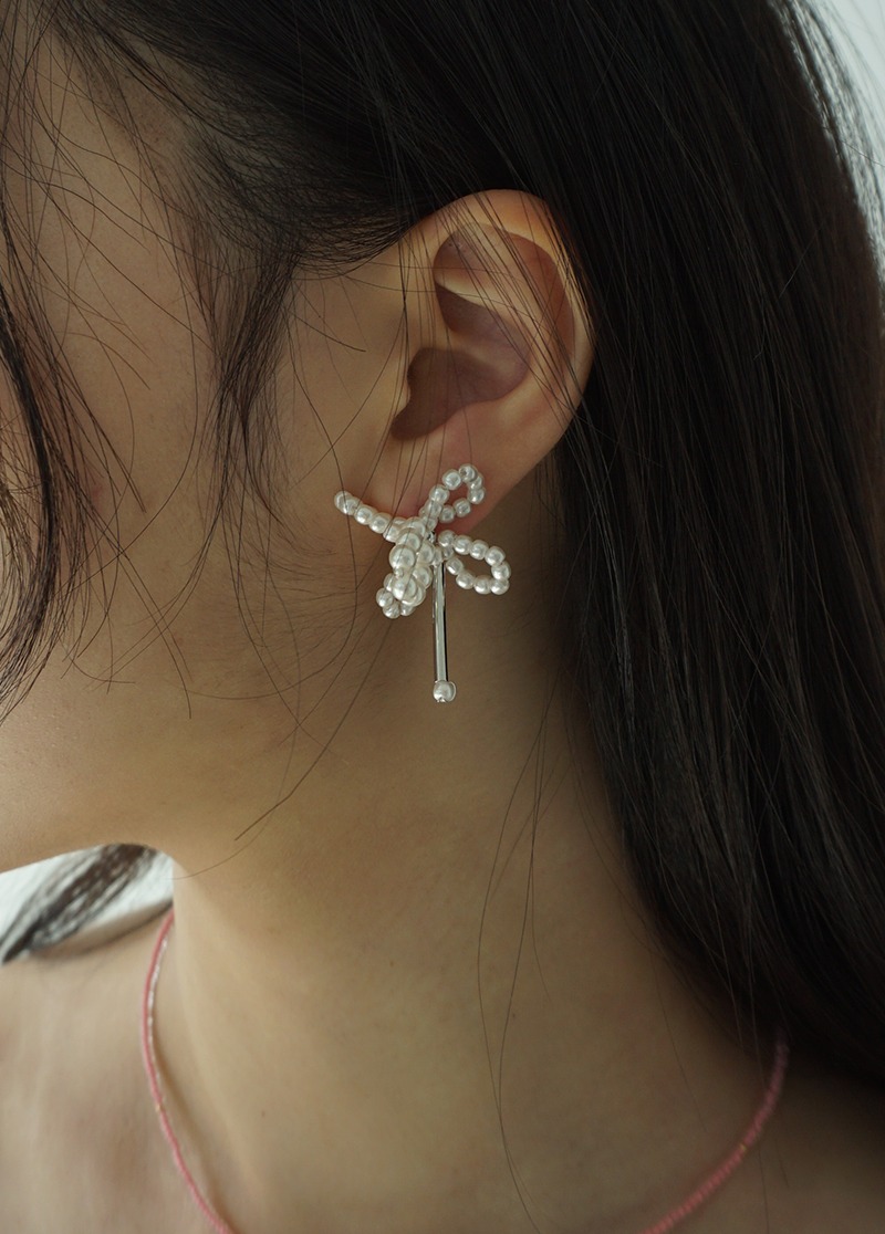 [E619] flower beads earring / 포인트 귀걸이 시선