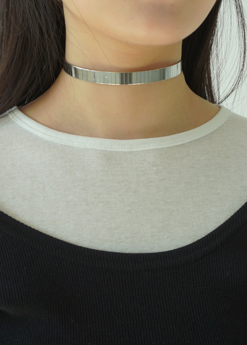 [N633] neck belt choker / 미니멀 목걸이 시선