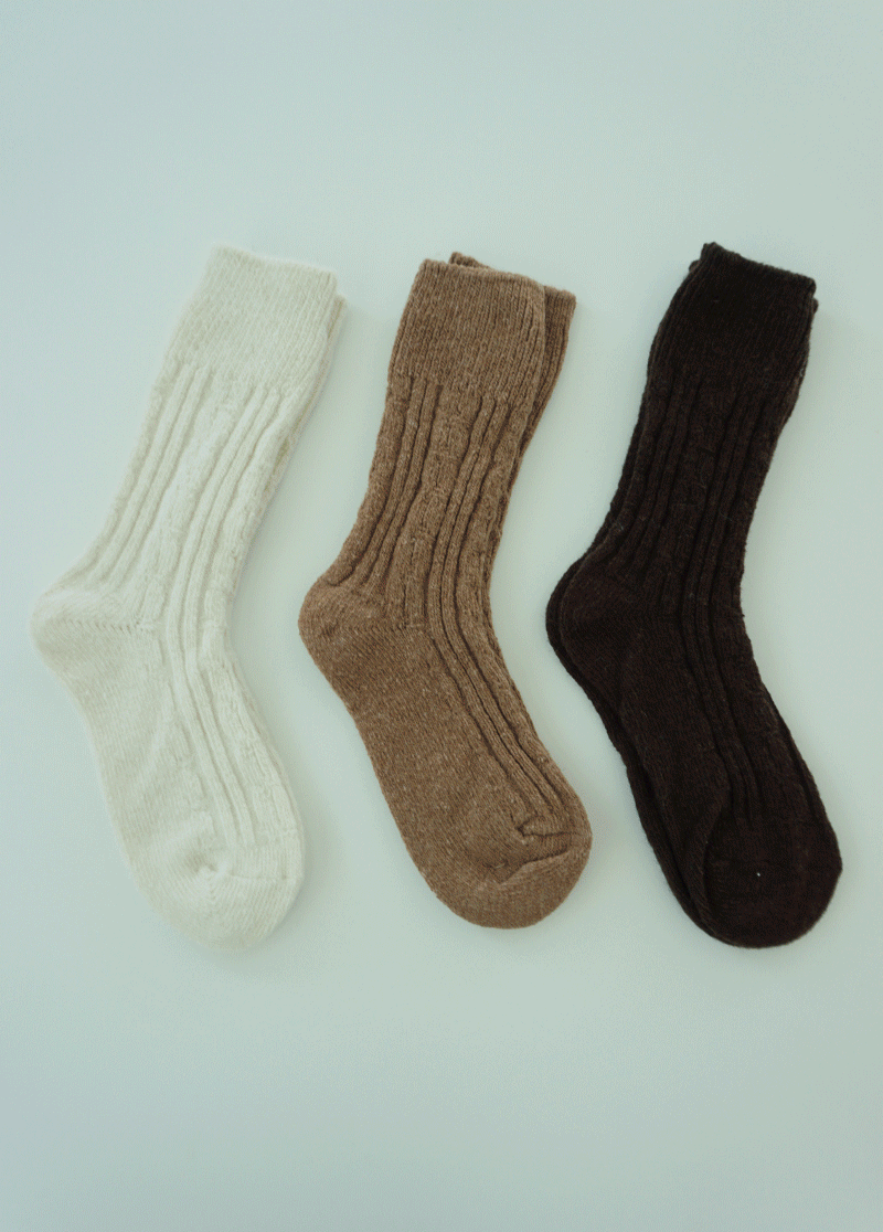 [ACC] basic color socks/두꺼운 양말 시선