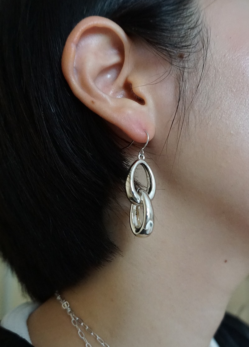 [E607] bold vintage texture earring / 포인트 귀걸이 시선
