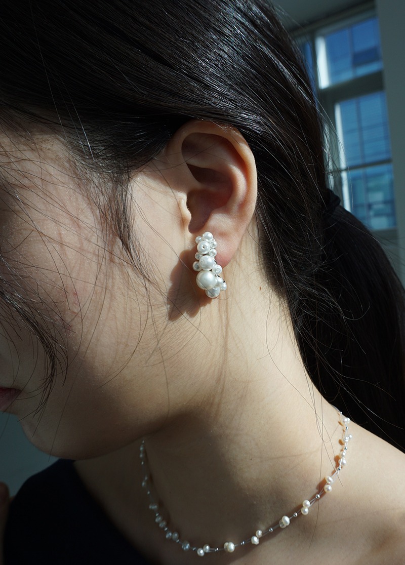 [E618] bubble beads earring / 포인트 귀걸이 시선